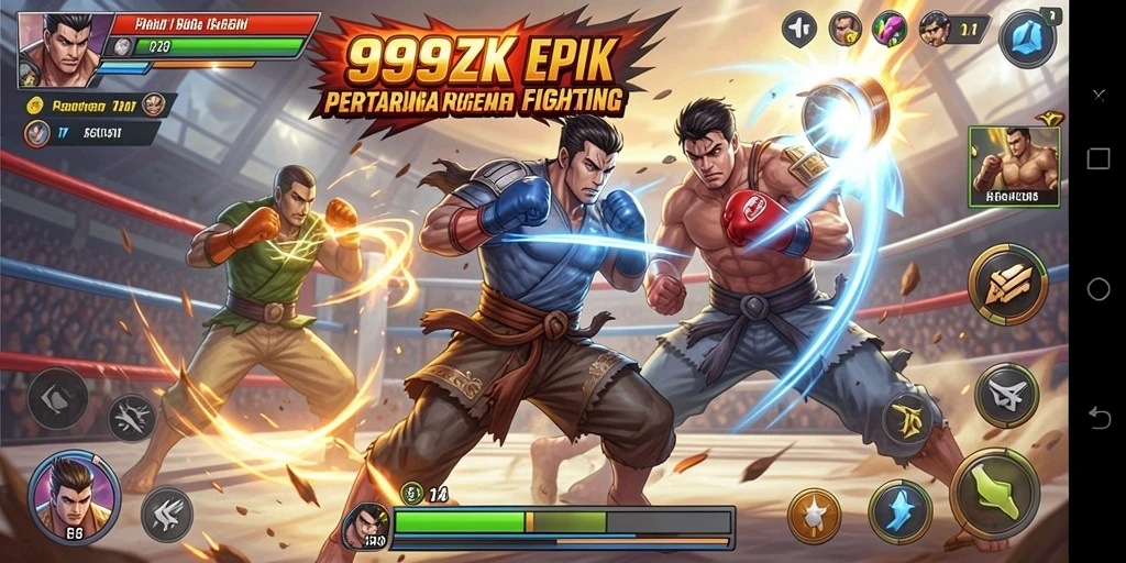 Gameplay mengesankan dalam pertarungan 999ZK yang intens dan seru.