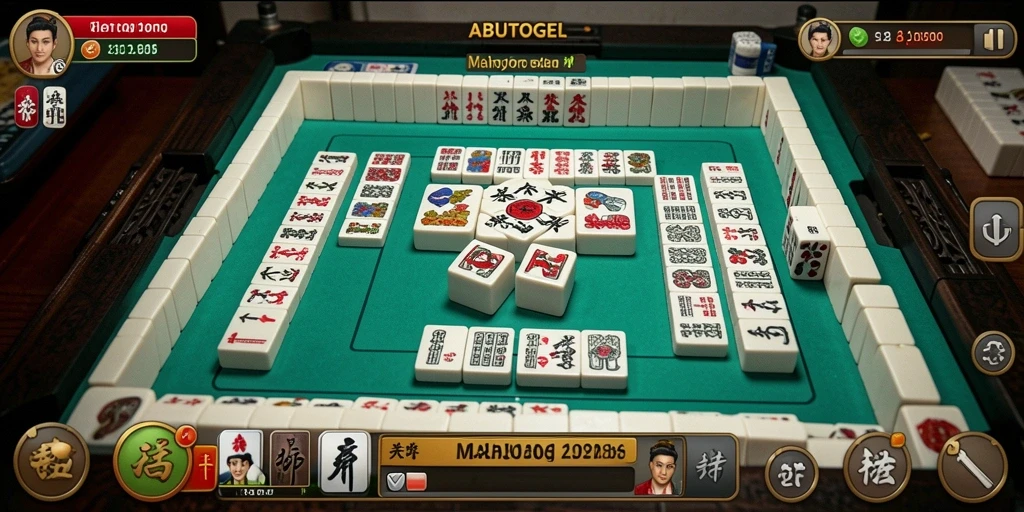 Screenshot gameplay ABUTOGEL menampilkan serunya permainan Mahjong.