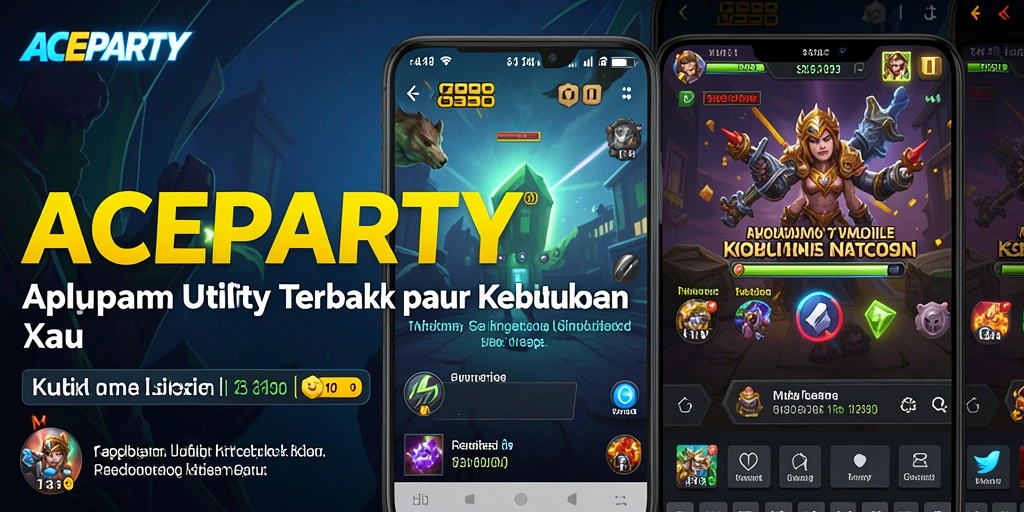 Screenshot utama ACEPARTY menampilkan antarmuka pengguna yang sederhana dan fungsional.