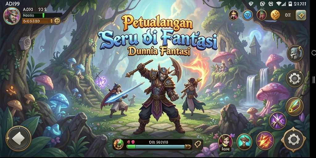 Screenshot gameplay ADI99 dengan lokasi menakjubkan yang dapat dijelajahi.