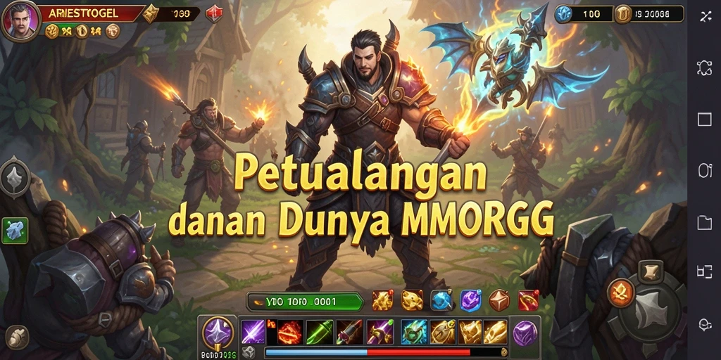 Tangkapan layar menampilkan pertarungan epik dalam game MMORPG ARIESTOGEL.
