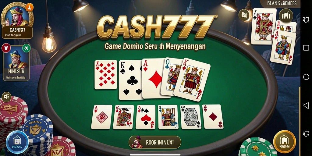 Tampilan seru gameplay CASH777 dengan permainan Domino yang mendebarkan.