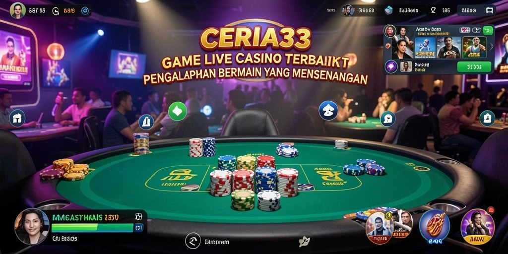 Tampilan gameplay seru dan interaktif dalam Live Casino.