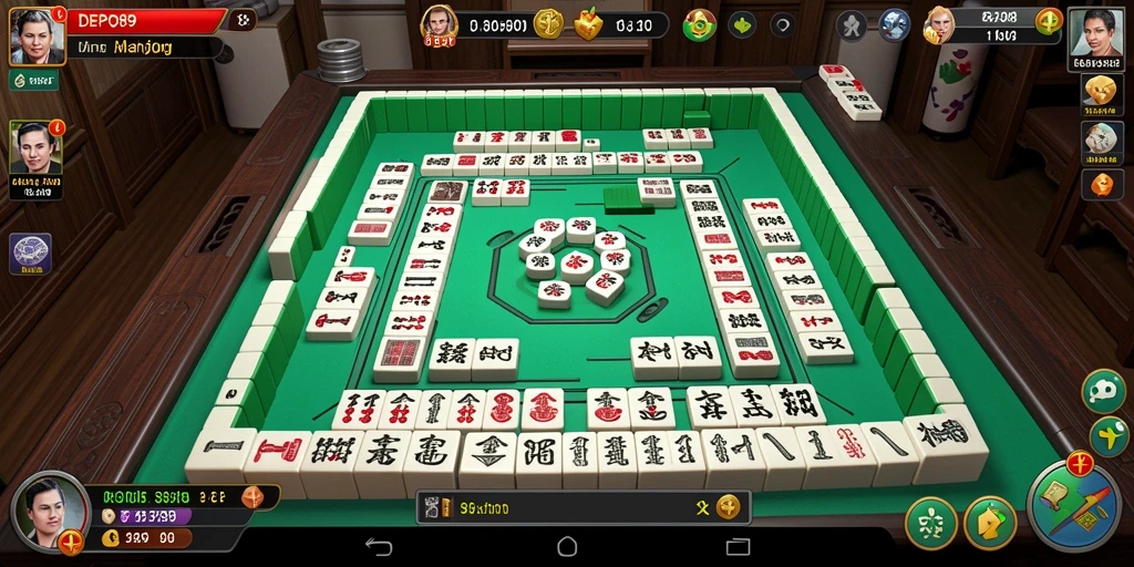 Screenshot gameplay DEPO89 menampilkan suasana permainan Mahjong yang menyenangkan.