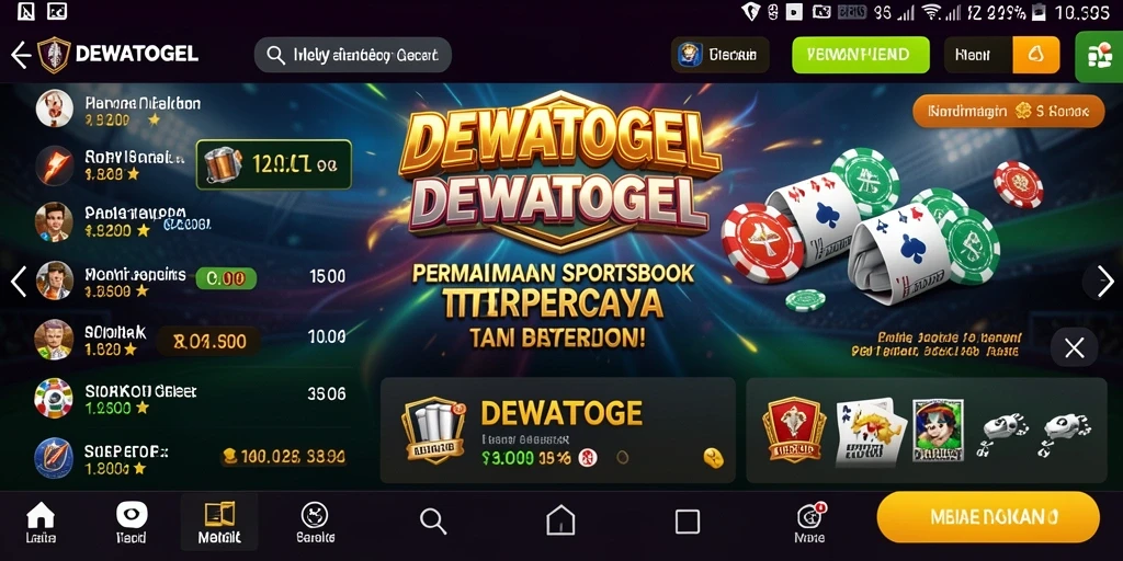 Tampilan gameplay DEWATOGEL yang menarik dan interaktif.