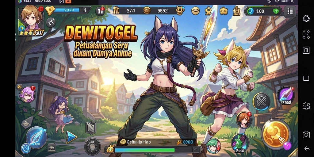 Tampilan gameplay yang kaya warna di DEWITOGEL.