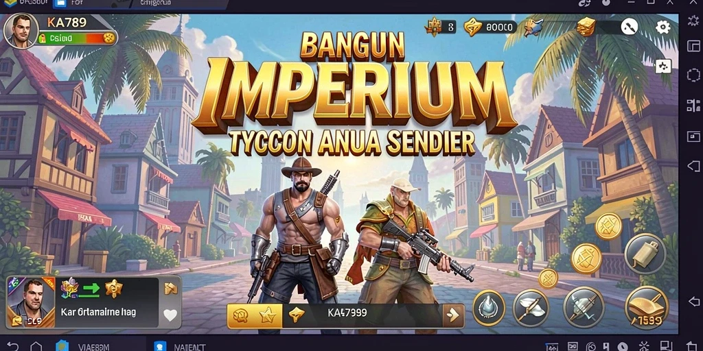 Tangkapan layar KA789 menampilkan aksi membangun imperium Tycoon.