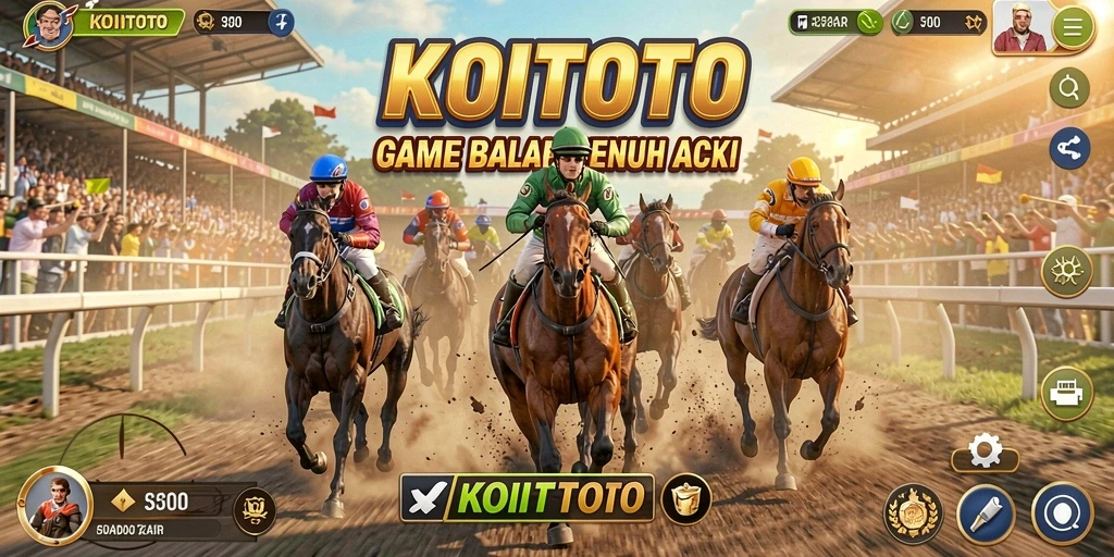 Tampilan gameplay seru dari balapan di KOITOTO.