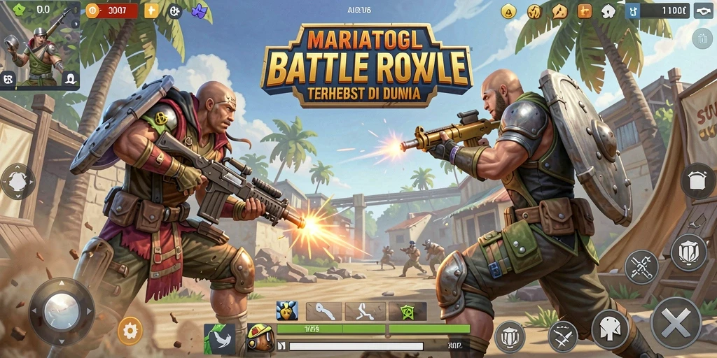 Gameplay mendebarkan dalam pertarungan Battle Royale MARIATOGL.