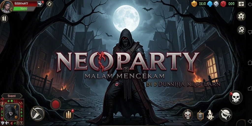 Tampilan mencekam gameplay NEOPARTY yang penuh ketegangan.