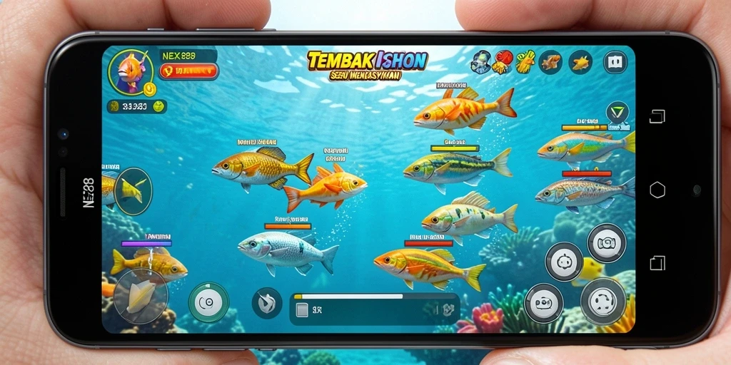 Gameplay seru dalam Tembak Ikan NEX288 dengan aksi penuh warna.