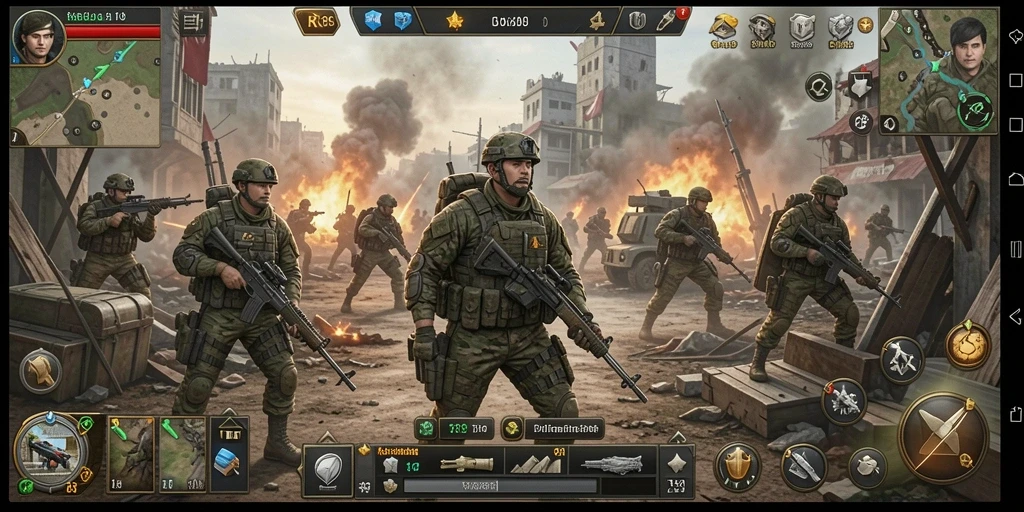 Screenshot gameplay menampilkan pertempuran strategis dalam RR89.