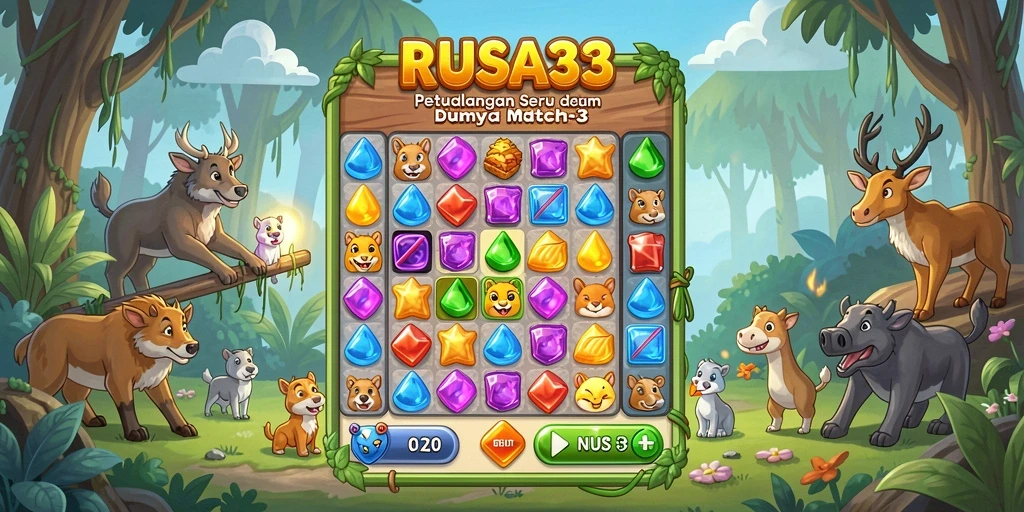 Gameplay seru RUSA33 dengan tantangan match-3 yang menarik.