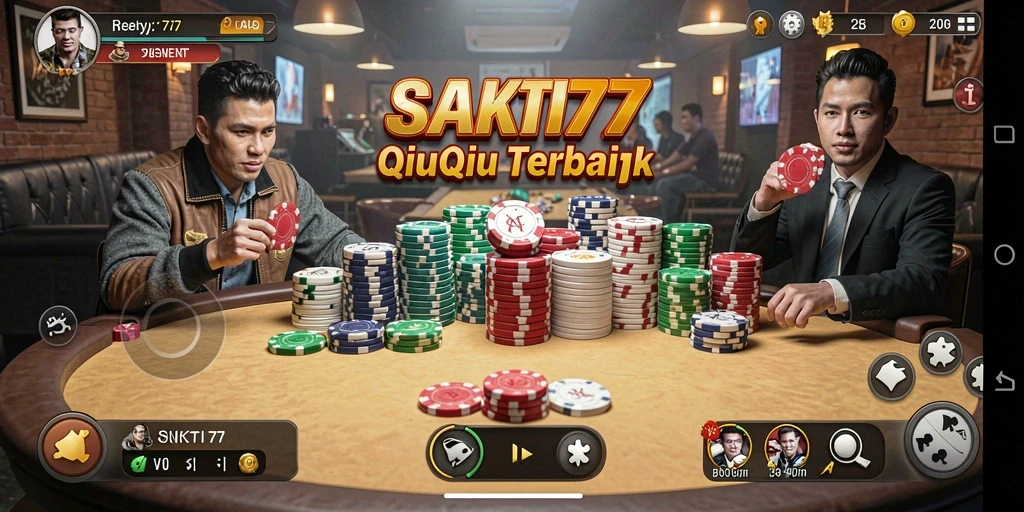 Screenshot gameplay SAKTI77 yang menampilkan serunya bermain QiuQiu.