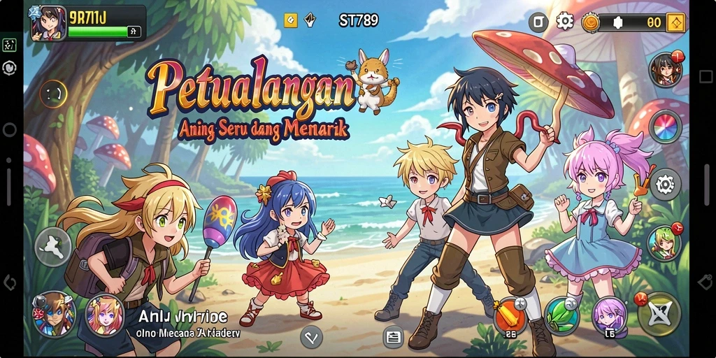 Tampilan gameplay menarik dari game Anime ST789.