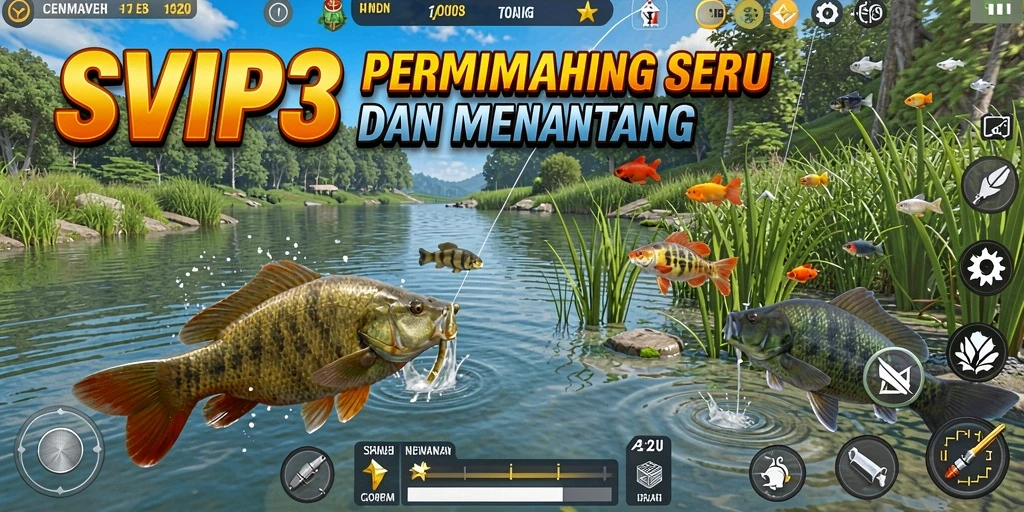 Screenshot SVIP3 menampilkan aksi menarik dalam permainan Fishing.