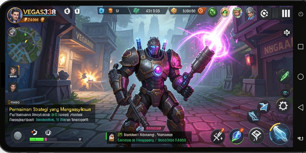 Tangkapan layar gameplay menampilkan pertempuran strategi yang mendebarkan.