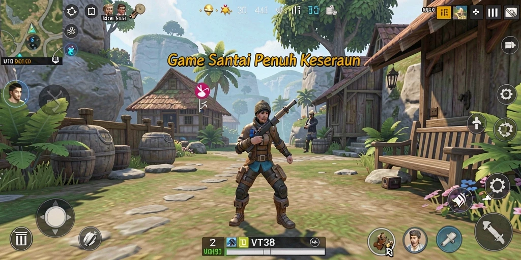 Gameplay VT38 yang menarik dengan tantangan seru dan grafis cerah.