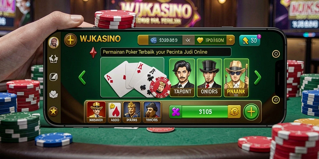 Tampilan menarik dari gameplay WJKASINO dengan suasana poker yang mengesankan.