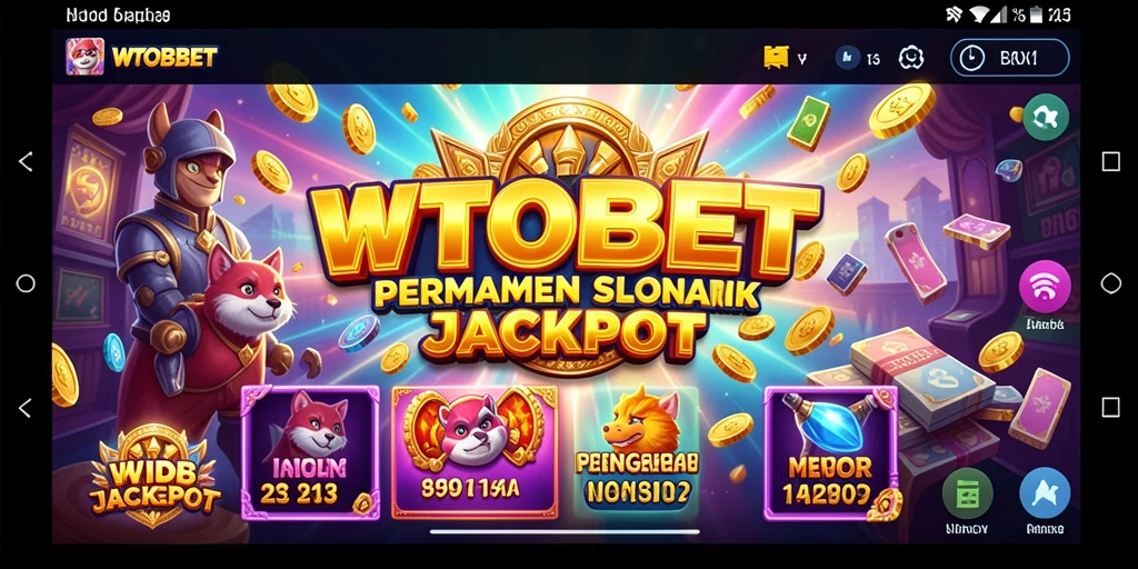 Tampilan gameplay menarik dari aplikasi Slot WTOBET.