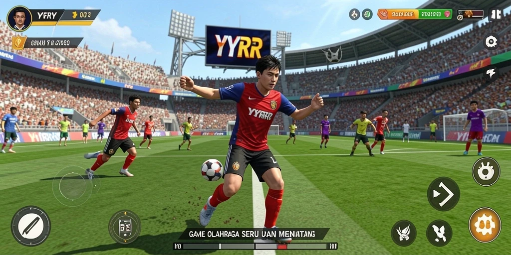 Tampilan gameplay seru di YYRR dengan aksi olahraga menegangkan.