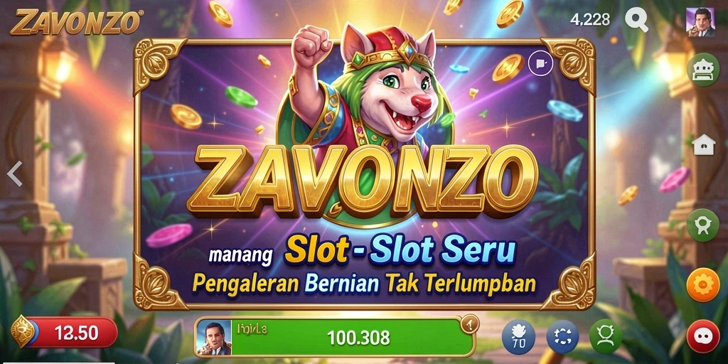 Screenshot gameplay ZAVONZO menampilkan keseruan saat bermain slot.